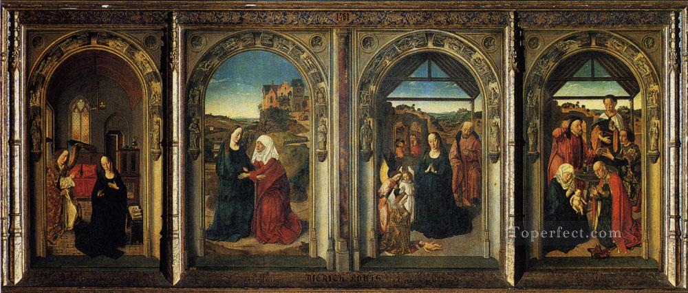 Bouts Dirck Polyptych Showing The Annunciation Netherlandish Dirk Bouts Oil Paintings